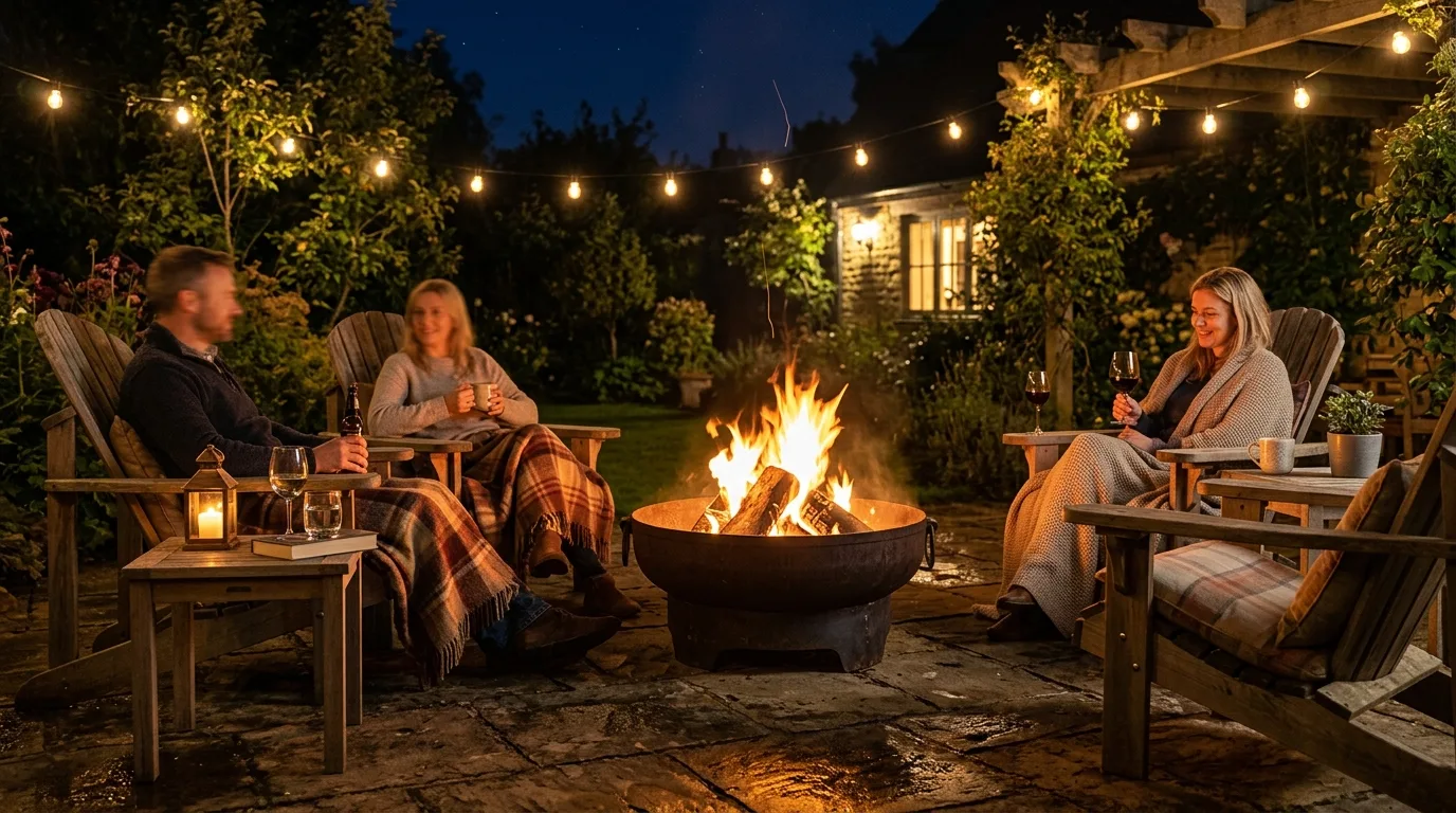 Small Patio Fire Pit Corner